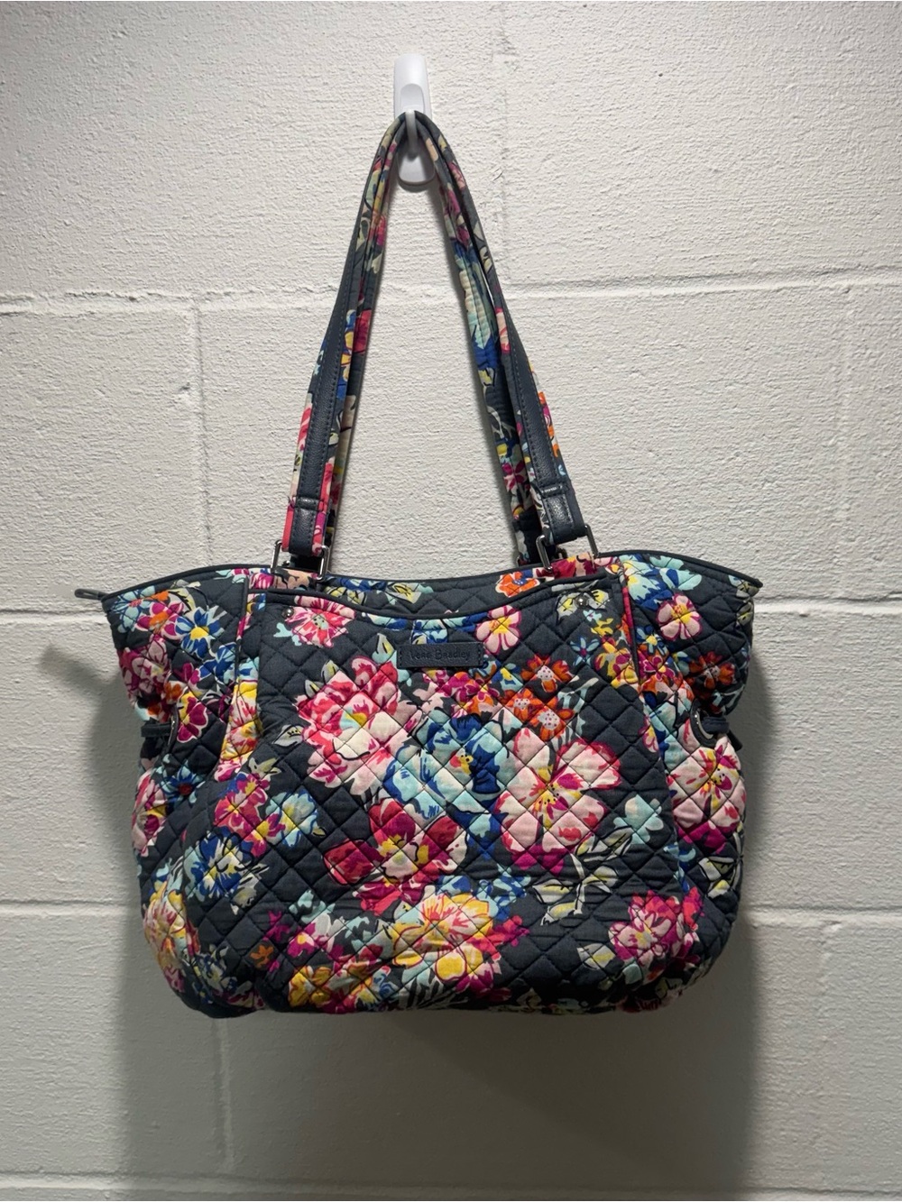 Vera Bradley Quilted Floral Shoulder Tote Bag
